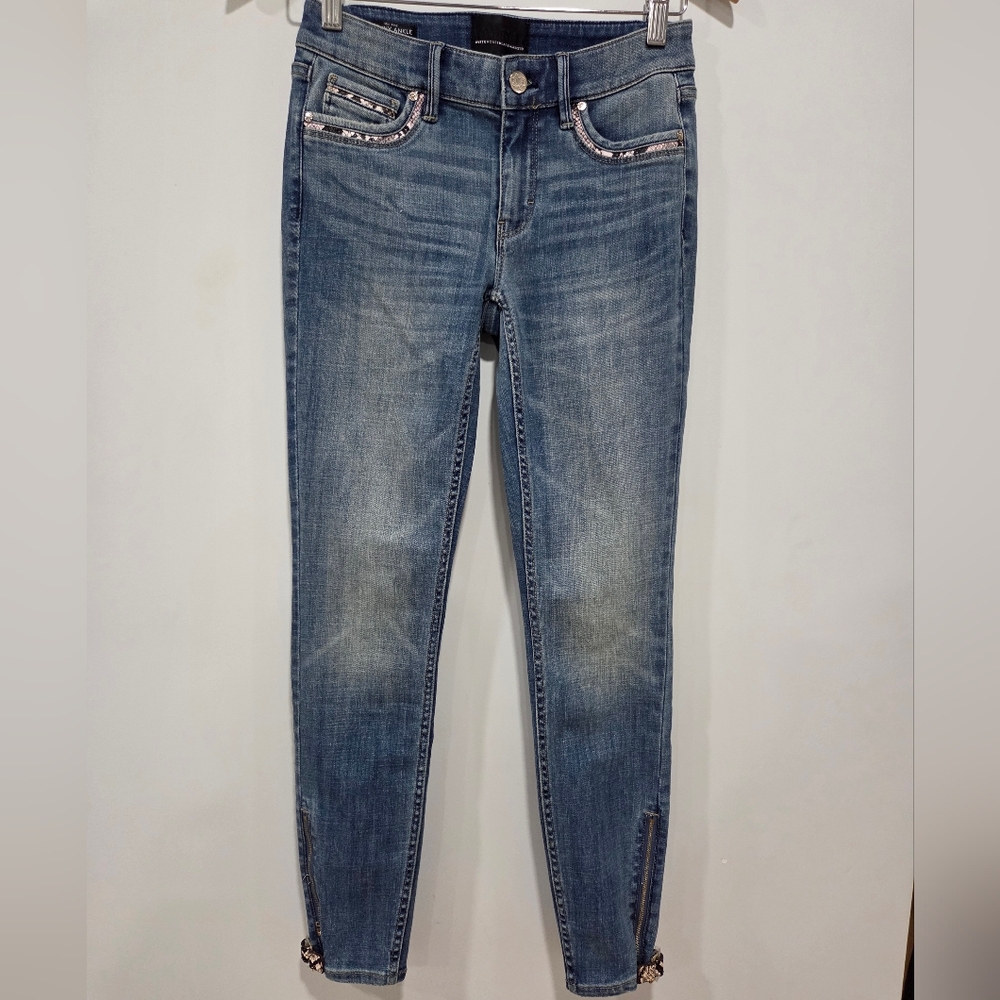White House Black Market Jeans Skinny Ankle Mid Rise Every Day Size 00 Americana